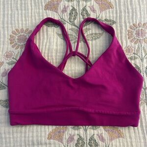 Athleta Magenta Strappy Sports Bra